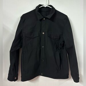 Lululemon Twill Utility Jacket Shirt Snap Button LM3EM8S Black Sz XS